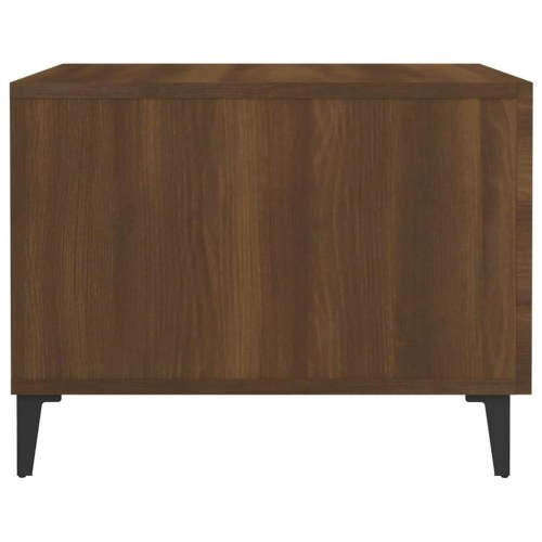 Sofaborde med skuffe 2 stk. 50 x 50 x 40 cm - brun egetræsfarve