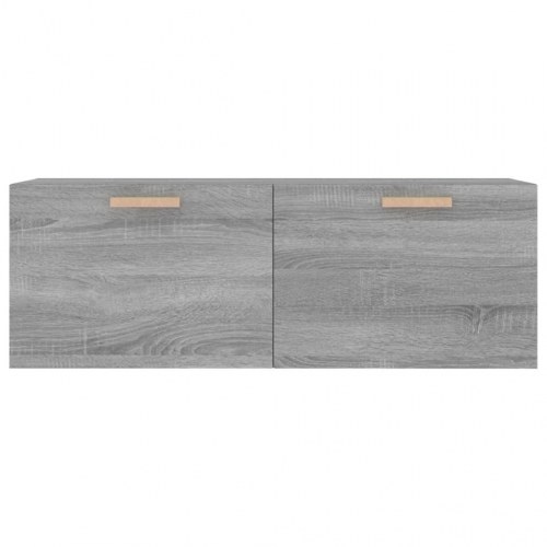 Vægskab med 2 skuffer 100 x 36,5 x 35 cm - grå sonoma-eg