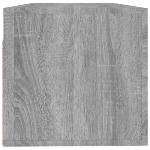 Vægskab med 2 skuffer 100 x 36,5 x 35 cm - grå sonoma-eg