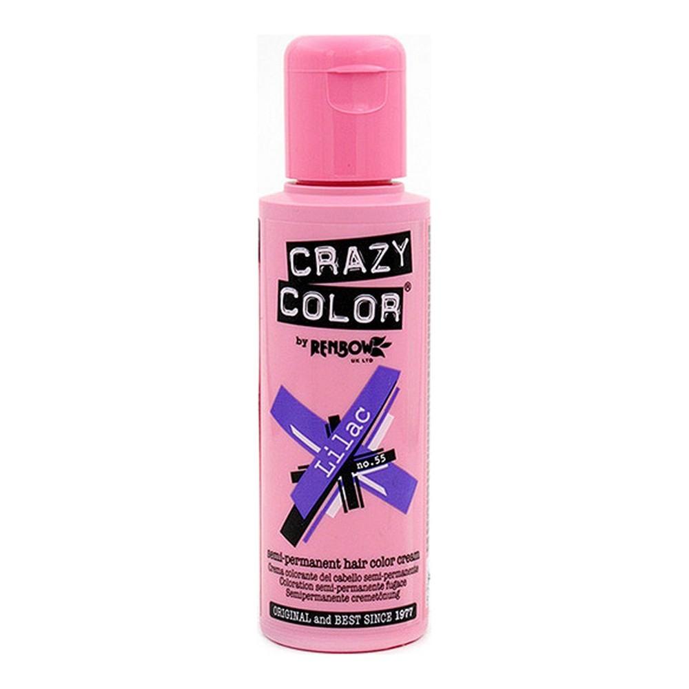 Crazy Color semi-permanent hårfarve - Lilac Nº 55, 100 ml