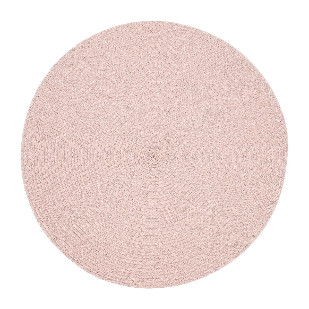Vita Peoni dækkeservietter - pink plastik Ø38 cm (12 stk)