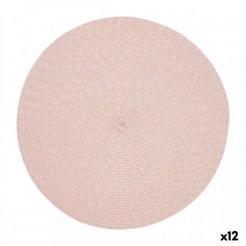Vita Peoni dækkeservietter - pink plastik Ø38 cm (12 stk)