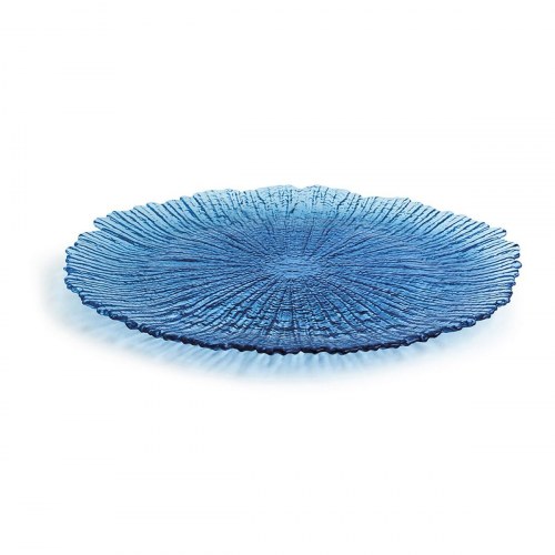 Mar De Viento middagstallerken, blå glas Ø 32 cm - 6 stk.