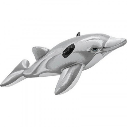 Intex Lil' Dolphin Ride-On oppustelig bademadras - grå, 175 x 66 cm