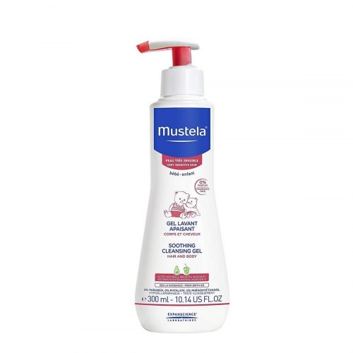 Mustela beroligende badegel til baby - 300 ml