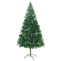 Kunstigt juletræ med stålfod 210 cm 910 grene
