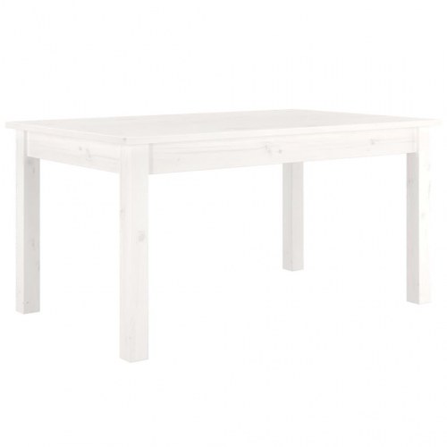 Sofabord i massivt fyrretræ - 80 × 50 × 40 cm, hvid