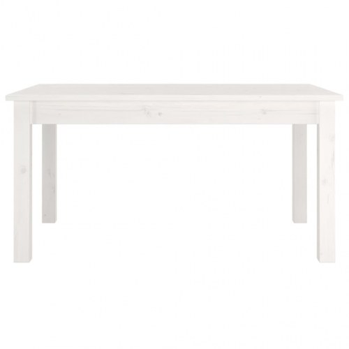 Sofabord i massivt fyrretræ - 80 × 50 × 40 cm, hvid