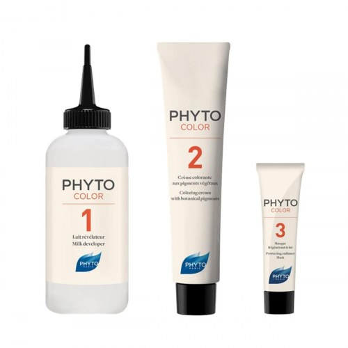 Permanent hårfarve Phyto Paris Color 8.3 Light Golden Blonde - 3 dele