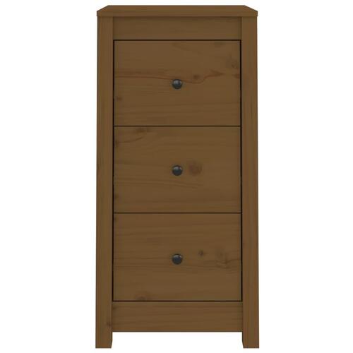 Skænk 40x35x80 cm massivt fyrretræ gyldenbrun