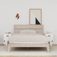 Sengeborde 2 stk. 40x34x55 cm massivt fyrretræ hvid