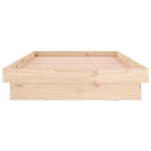 Sengeramme med LED 90x190 cm Single massivt træ