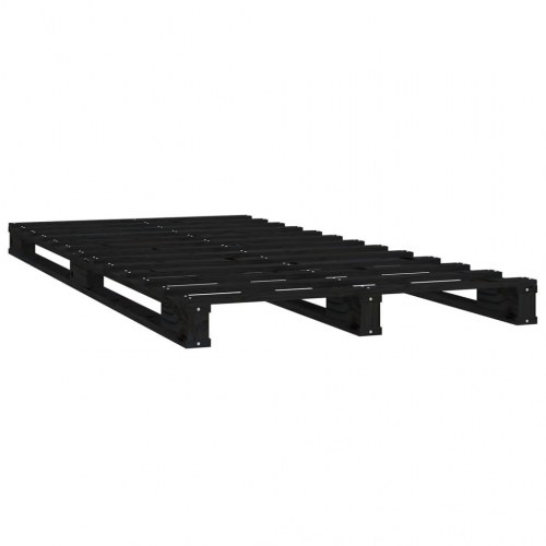 Sengeramme 75x190 cm Small Single massivt fyrretræ sort