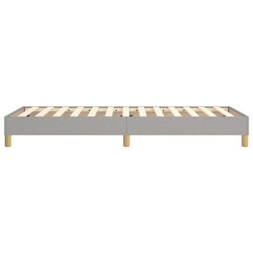 Boxspring sengeramme i stof - lysegrå 80 × 200 cm