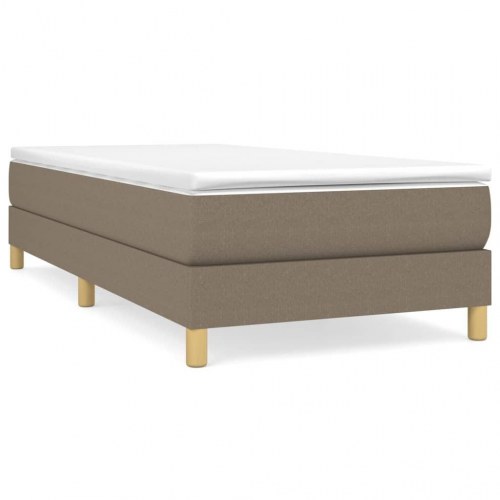 Boxspring sengeramme 80x200 cm - stof gråbrun