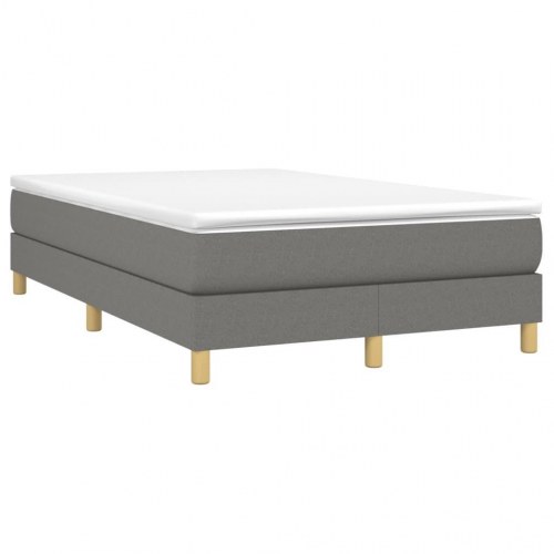 Boxspring sengeramme i stof - mørkegrå 120 x 200 cm