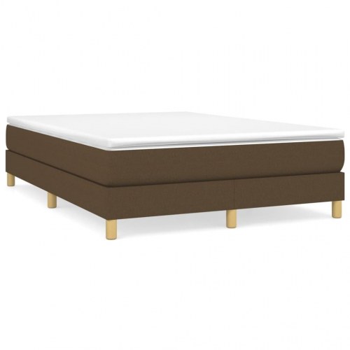 Boxspring sengeramme 140x190 cm - stof, mørkebrun
