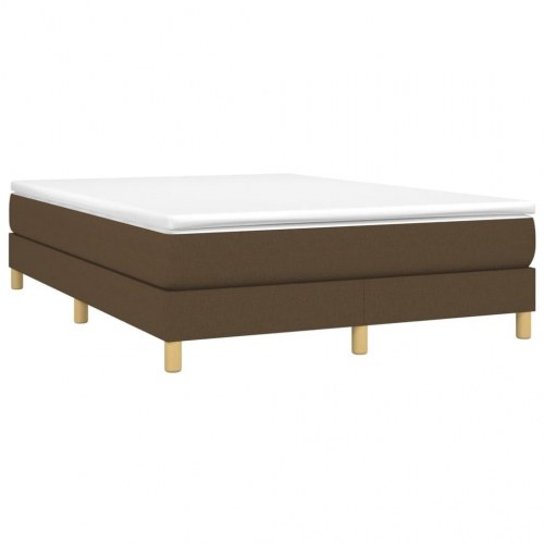 Boxspring sengeramme 140x190 cm - stof, mørkebrun