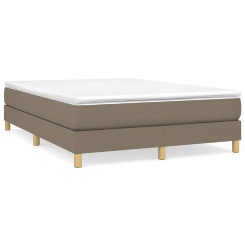 Boxspring sengeramme 140 × 190 cm - stof, gråbrun