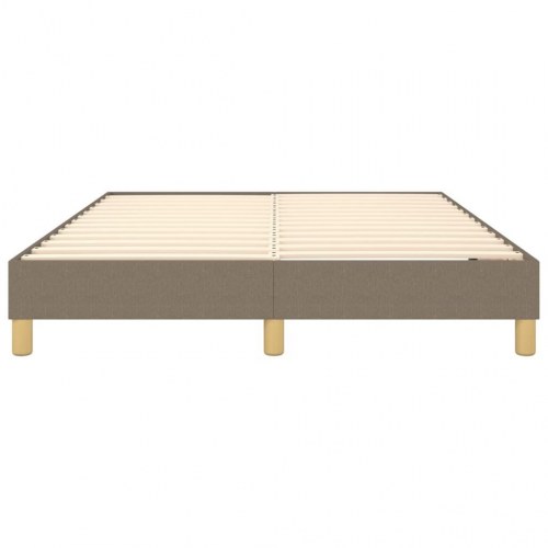Boxspring sengeramme 140 × 190 cm - stof, gråbrun