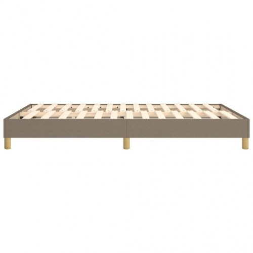 Boxspring sengeramme 140 × 190 cm - stof, gråbrun