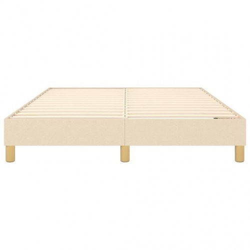 Boxspring sengeramme 140×190 cm i stof - cremefarvet