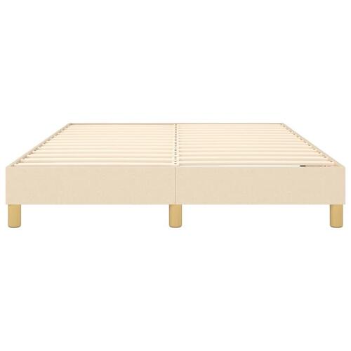 Sengeramme til kontinentalseng 140x200 cm stof cremefarvet