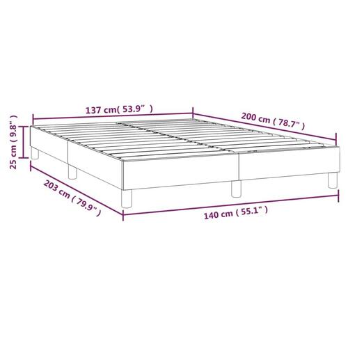 Sengeramme til kontinentalseng 140x200 cm stof cremefarvet