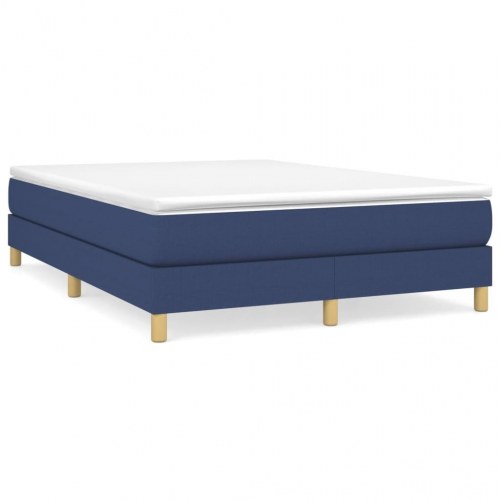 Boxspring sengeramme 140×200 cm i stof - blå