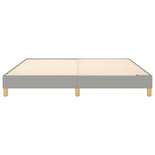 Boxspring sengeramme 160x200 cm i stof - lysegrå