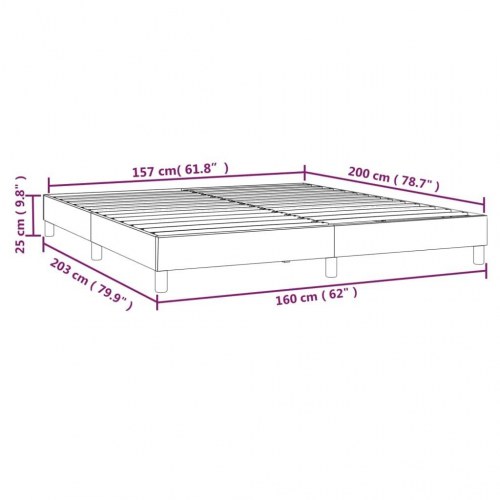 Boxspring sengeramme 160x200 cm i stof - cremefarvet