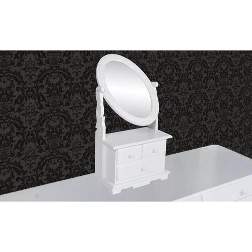 Toiletbord med ovalt vippespejl MDF