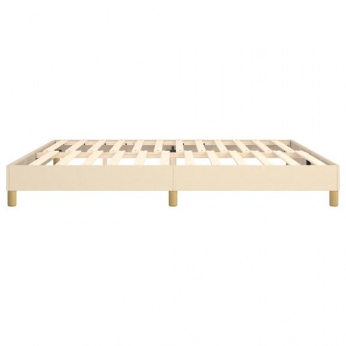 Boxspring sengeramme 200×200 cm - stof, cremefarvet