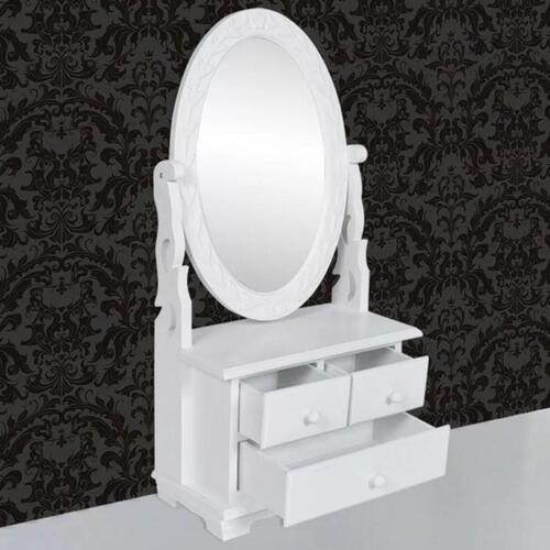 Toiletbord med ovalt vippespejl MDF