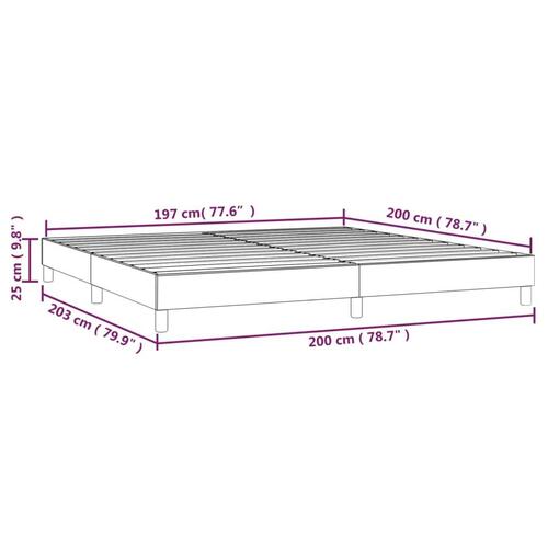 Sengeramme 200x200 cm stof blå