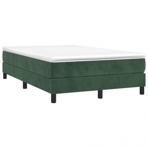 Boxspring sengeramme i fløjl - mørkegrøn 120×200 cm