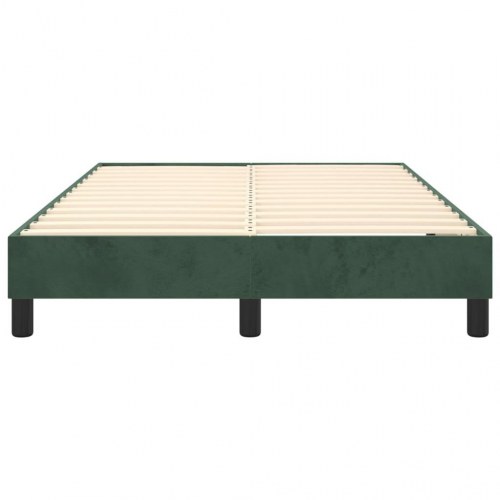 Boxspring sengeramme i fløjl - mørkegrøn 120×200 cm