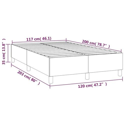 Sengeramme til kontinentalseng 120x200 cm stof gråbrun