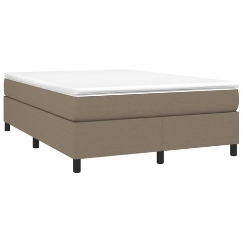 Sengeramme uden madras 140x190 cm stof gråbrun