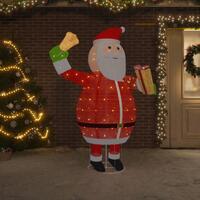 Dekorativ julemand m. LED-lys 180 cm luksuriøst stof