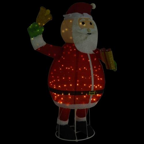 Dekorativ julemand m. LED-lys 180 cm luksuriøst stof