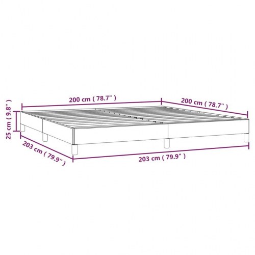 Sengeramme uden madras 200×200 cm - stof, mørkegrå
