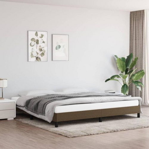 Sengeramme uden madras 200×200 cm - stof, mørkebrun