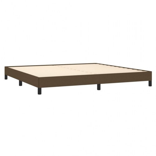 Sengeramme uden madras 200×200 cm - stof, mørkebrun