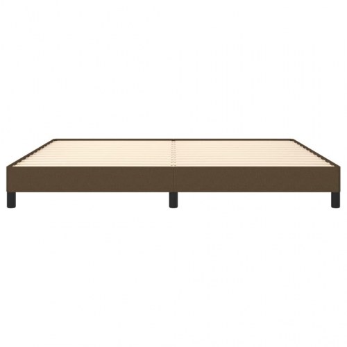 Sengeramme uden madras 200×200 cm - stof, mørkebrun