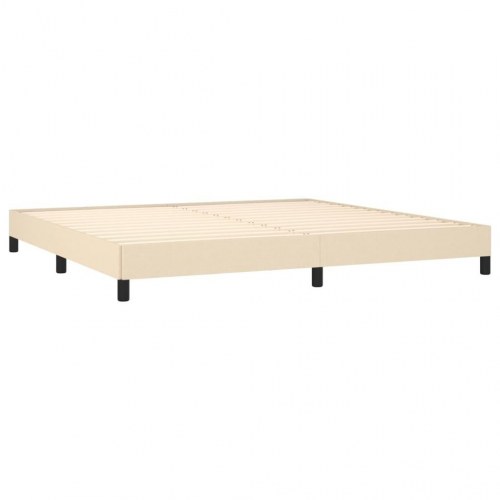 Sengeramme i stof 200x200 cm - cremefarvet, uden madras