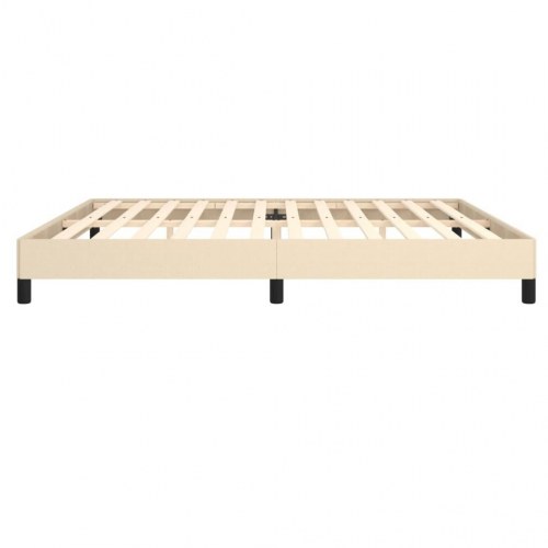 Sengeramme i stof 200x200 cm - cremefarvet, uden madras