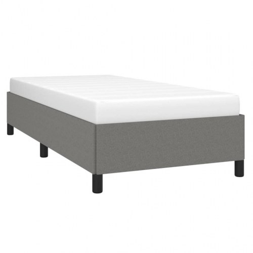 Sengeramme uden madras - mørkegrå stof 90×200 cm
