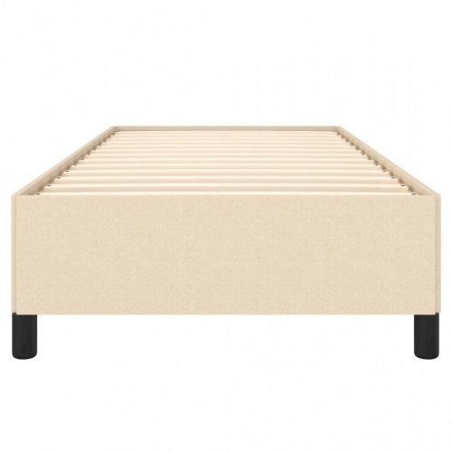 Sengeramme 90x200 cm i stof - cremefarvet