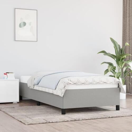 Sengeramme uden madras Lysegrå 100x200 cm Stof